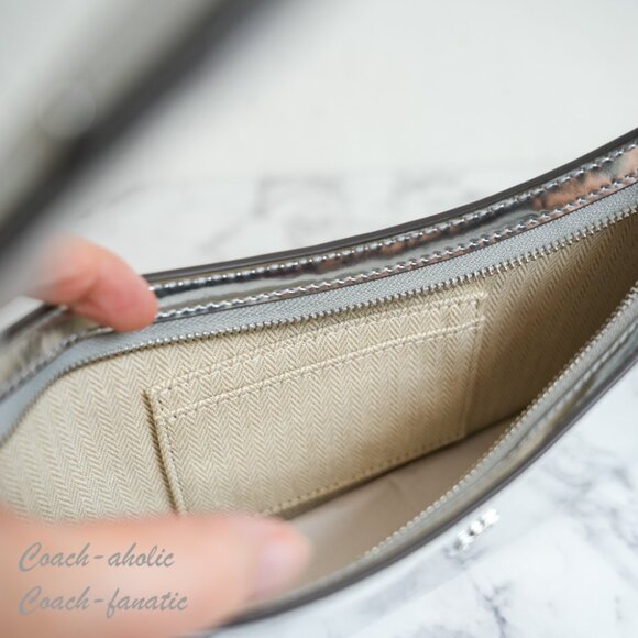 NWT Tory Burch Emerson Shoulder Bag in Silver - Picture 8 of 9